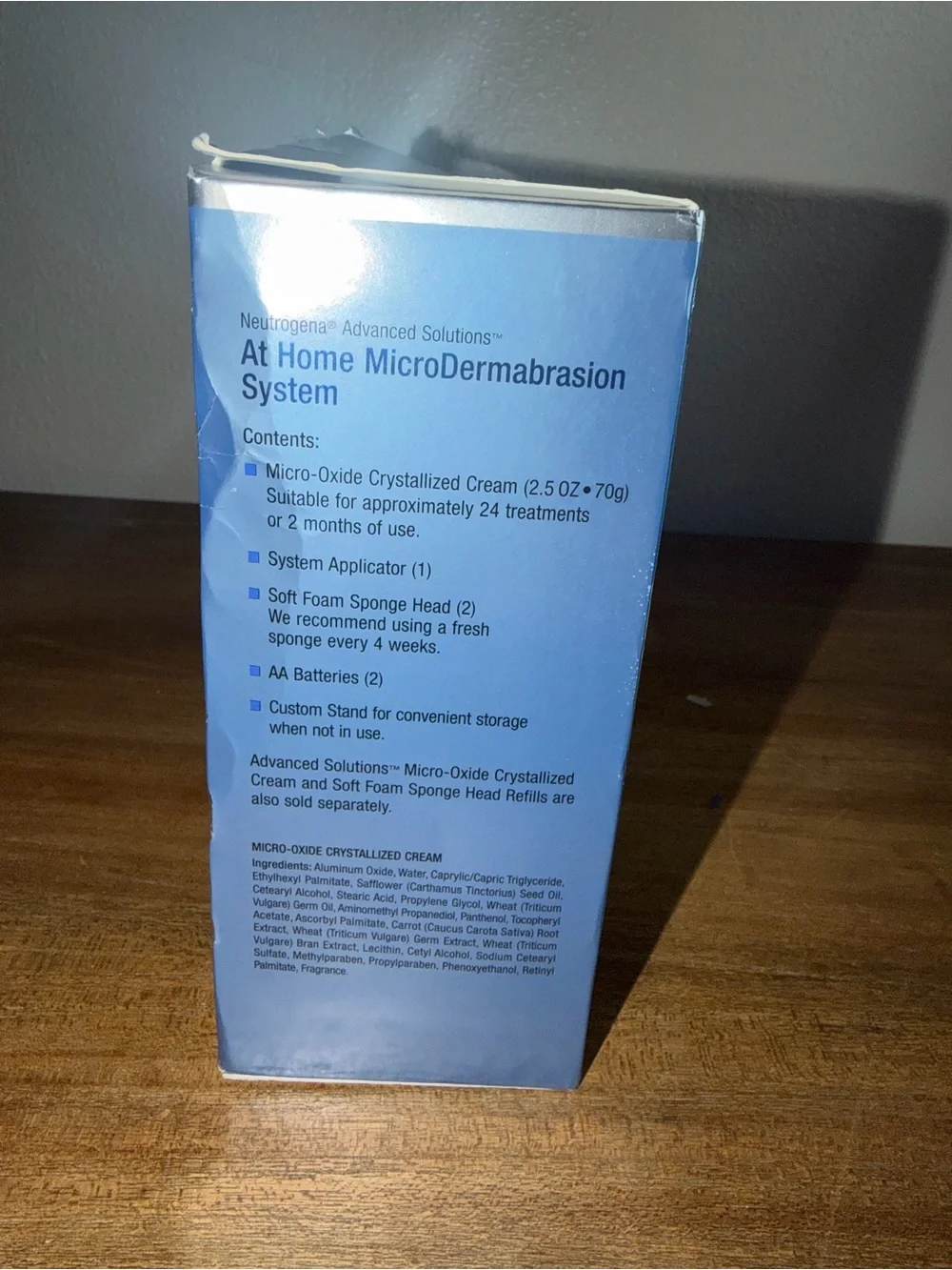 Neutrogena White Microdermabrasion At-Home Device with Blue Packaging